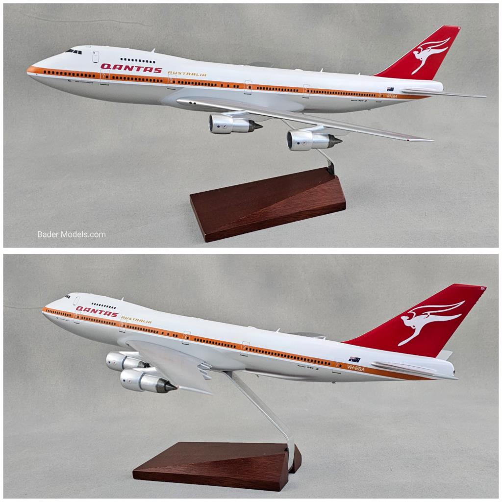 Qantas - B747-200 (P&W) (Canberra) - (1:100)